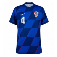 Camisa de Futebol Croácia Josko Gvardiol #4 Equipamento Secundário Europeu 2024 Manga Curta